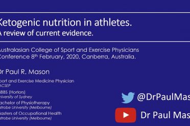 Dr. Paul Mason – 'Ketogenic nutrition in athletes: A review of current evidence'