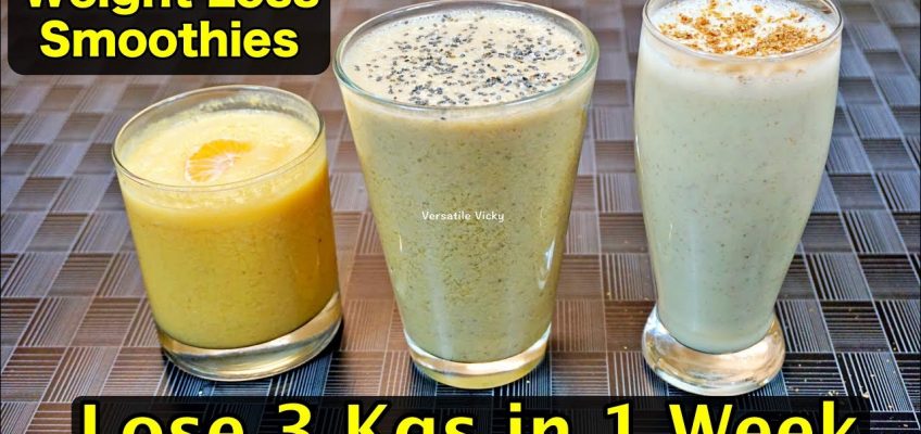 Healthy Smoothie Recipes For Weight Loss | Lose 3Kg in a Week | Breakfast Smoothies For Weight Loss