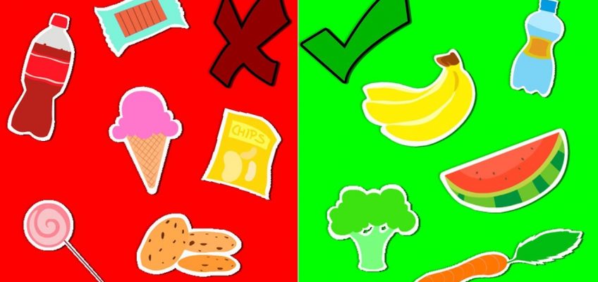 Junk food VS Healthy food at Groovy the Martian videos for kids – Lunchbox challenge