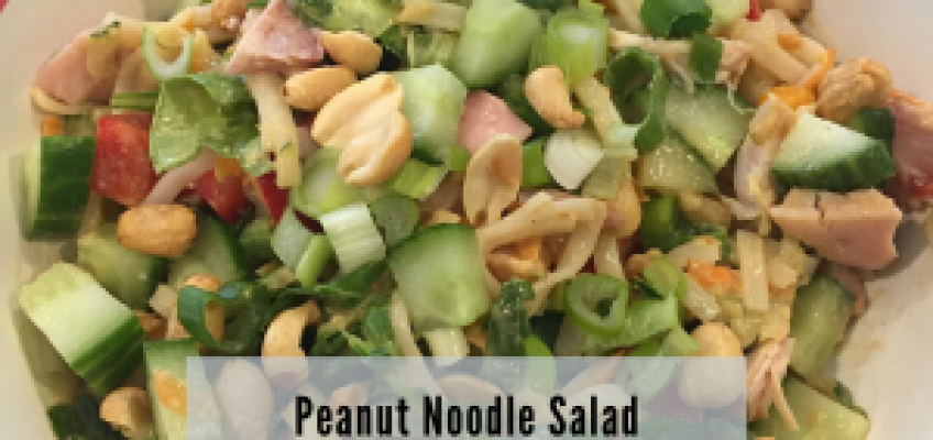 Peanut Noodle Salad with Chicken or Tofu