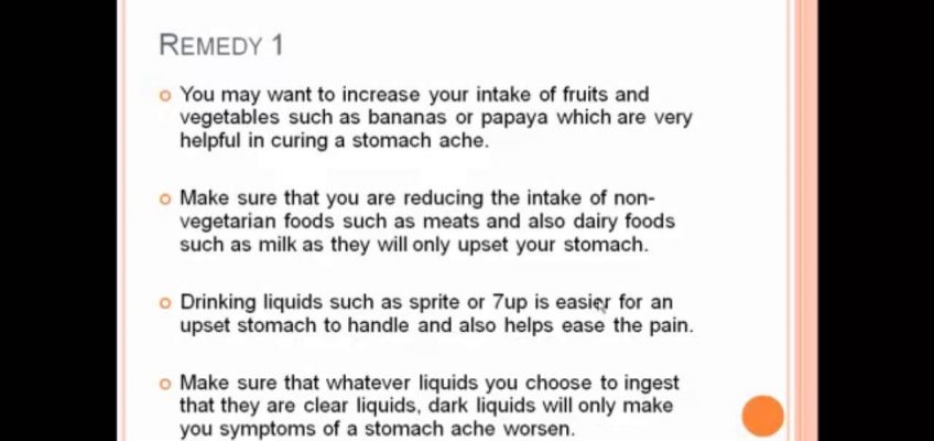 Stomach Ache Home Remedies