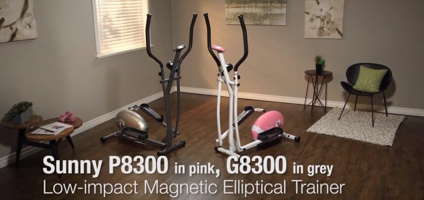 Sunny Health & Fitness P8300 Pink Magnetic Elliptical Trainer
