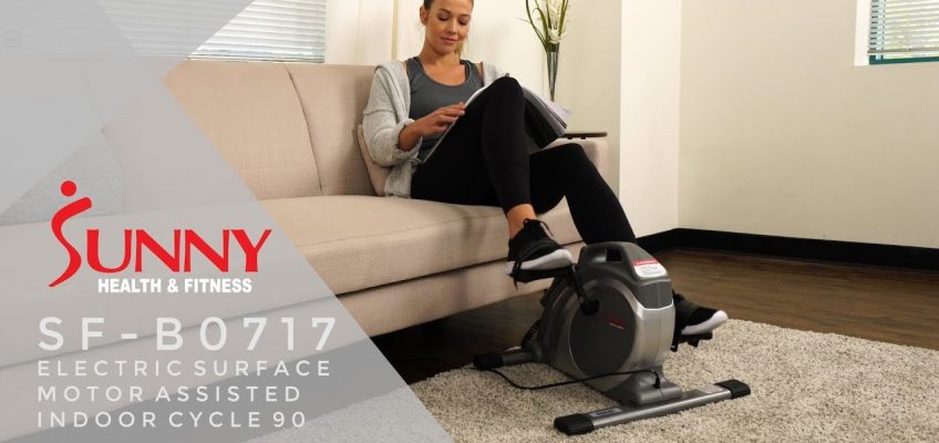 Sunny Health & Fitness SF-B0717 Electric Surface Motor Assisted Indoor Cycle 90