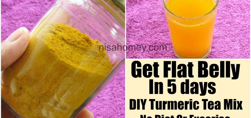 Turmeric Tea DIY Mix For Weight Loss-Get Flat Belly In 5 Days Without Diet/Exercise-Belly Fat Burner