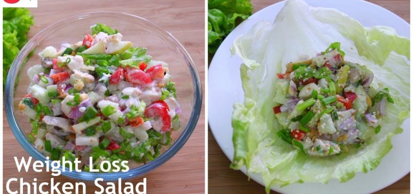 Weight Loss Chicken Salad Recipe – Oil Free Skinny Recipes – Low Calorie Healthy Meal Plan/Diet Plan