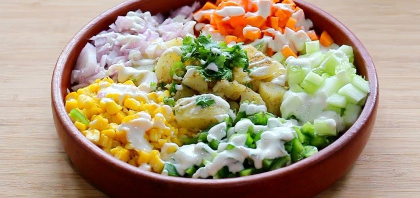 Weight Loss Salad Recipe For Lunch – Diet Plan To Lose Weight Fast -Indian Veg Meal | Skinny Recipes
