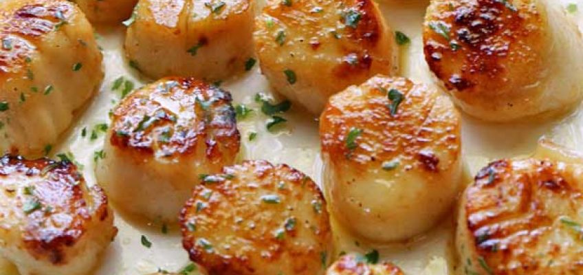 Seared Scallops with Garlic and Butter