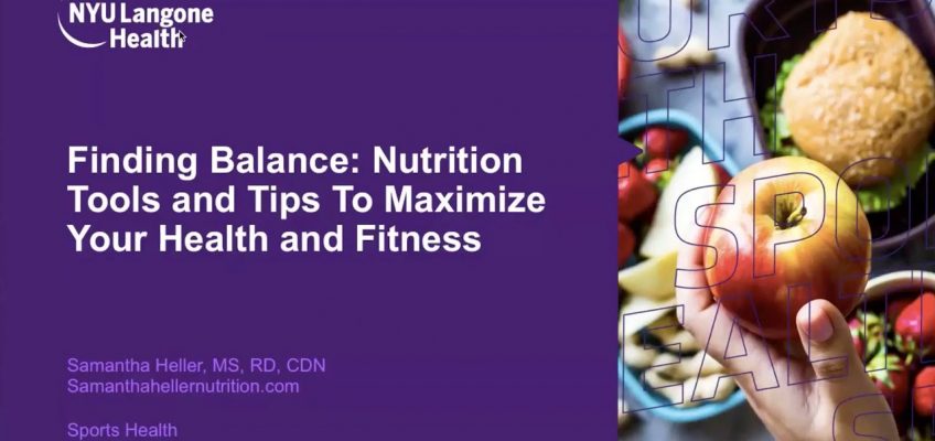 Finding Balance: Nutrition Tools & Tips to Maximize Your Health and Fitness