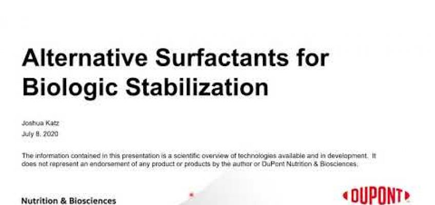 Alternative Surfactants for Biologic Stabilization | DuPont Nutrition & Biosciences