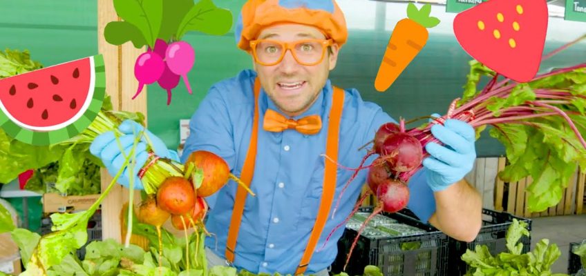 Blippi Learns Fruits & Vegetables At The Farm | Healthy Eating Videos For Kids | Educational Videos
