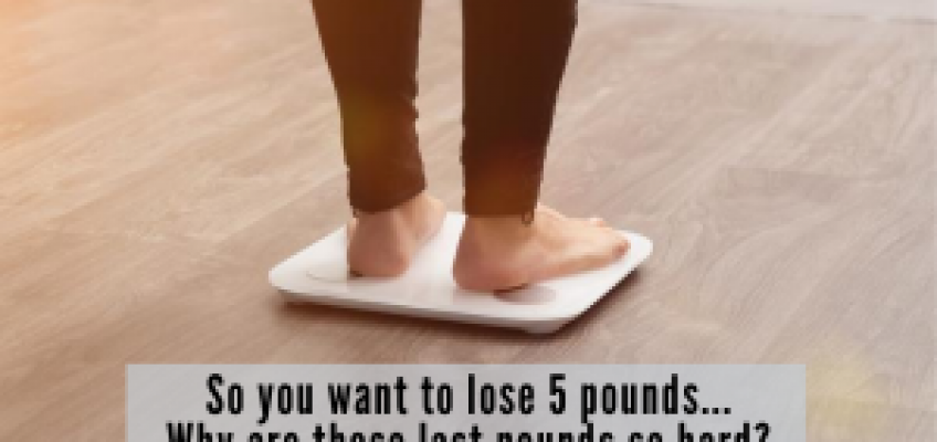 So you want to lose 5 pounds…Why are those last pounds so hard?