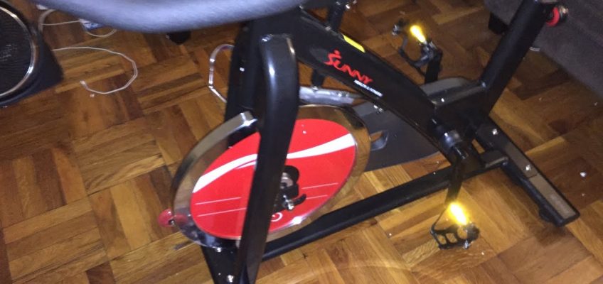 Sunny Health and Fitness Belt Driven Indoor Cycling Bike.