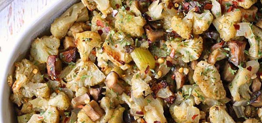 Cauliflower Stuffing with Mushrooms | Healthy Recipes Blog