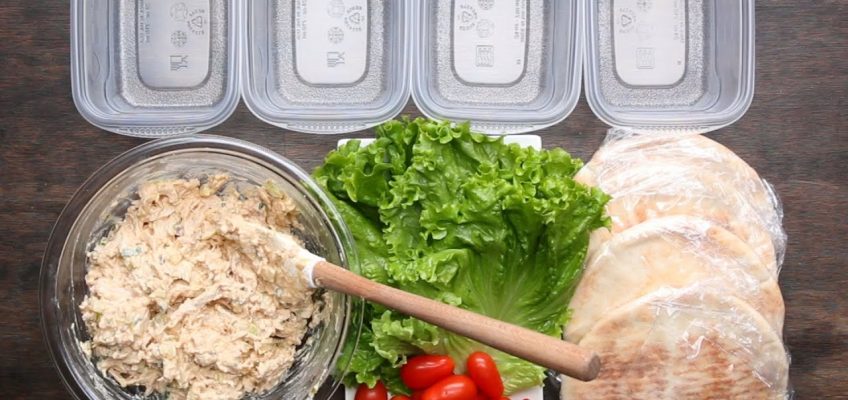 Healthy Meal-Prep Chicken Salad Pockets