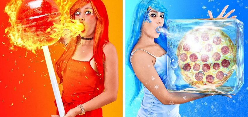 100 BEST FOOD CHALLENGES FOR 24 HOURS! Eating and Buying Everything In 1 Color By 123 GO! CHALLENGE