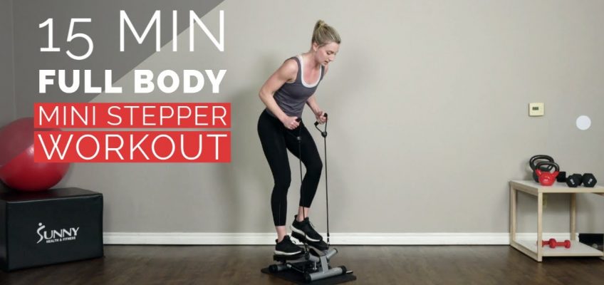 15 Minute Full Body Mini Stepper with Bands Workout