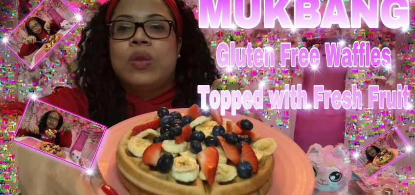 BREAKFAST MUKBANG | WAFFLES TOPPED WITH FRESH FRUIT | HEALTHY EATING SHOW | JEANETTIESCORNER🌸