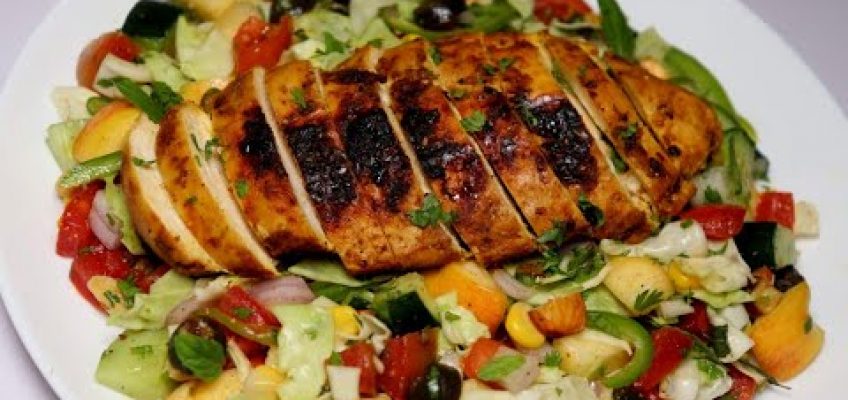 Grilled Chicken Salad, Healthy Salad Recipe (weight loss Recipe)