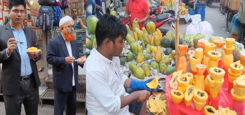 Healthy Food Healthy Benefits Eating Natural Fruits Papaya Cost 20 taka Per Plate  You want to Eat