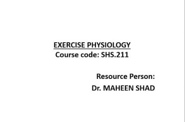 Lec 17-Exercise Prescription for Health and Fitness