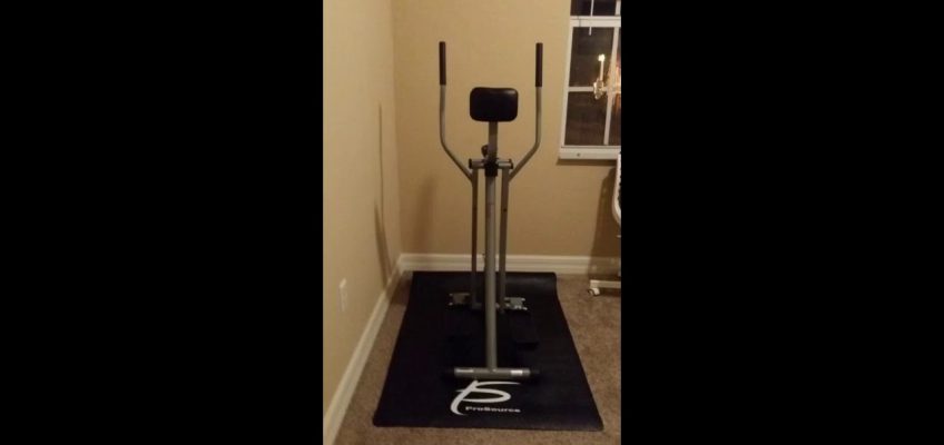Sunny Health and Fitness SF-E902 Elliptical Cross Trainer Air Walk Trainer Glider w/ LCD Monito…