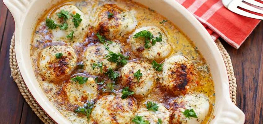 Buttery Baked Scallops