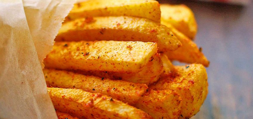 Jicama Fries Baked in Olive Oil