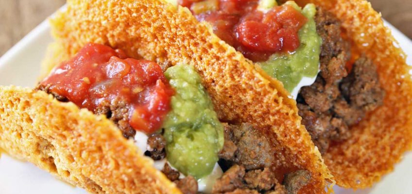 Keto Tacos with Crispy Cheese Shells