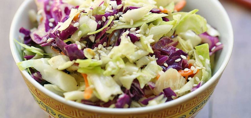 Asian Cabbage Salad with Sesame Oil Dessing