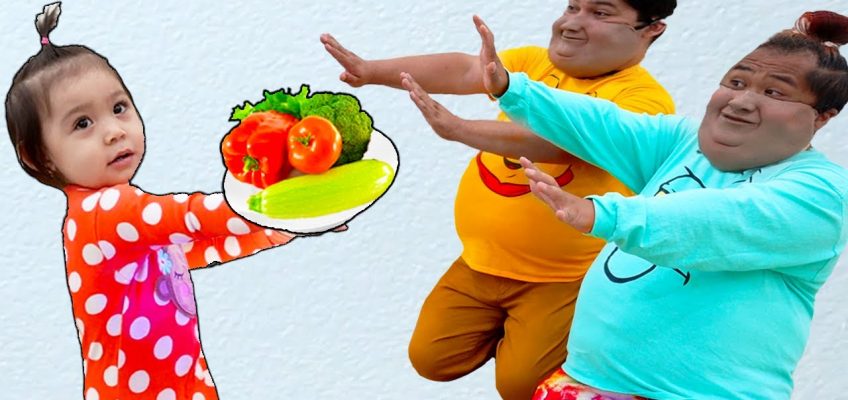 Baby Maddie Pretend Play Prepares Eating Healthy Food and Exercise with Kids Toys