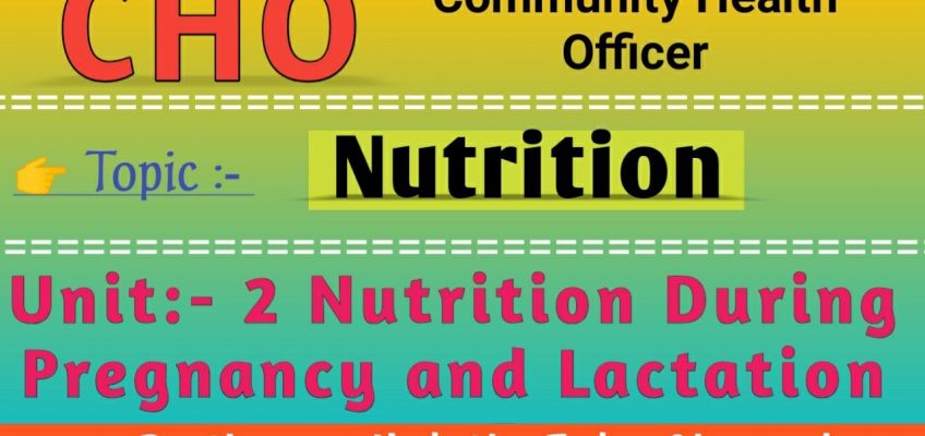 CHO MCQs ||  Nutrition || Nutrition During Pregnancy and Lactation