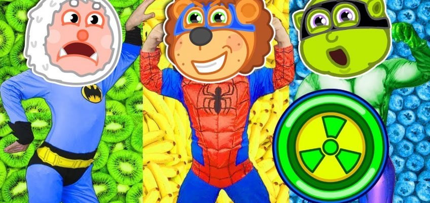 Lion Family as superheroes and the mission of healthy eating | Cartoon for Kids