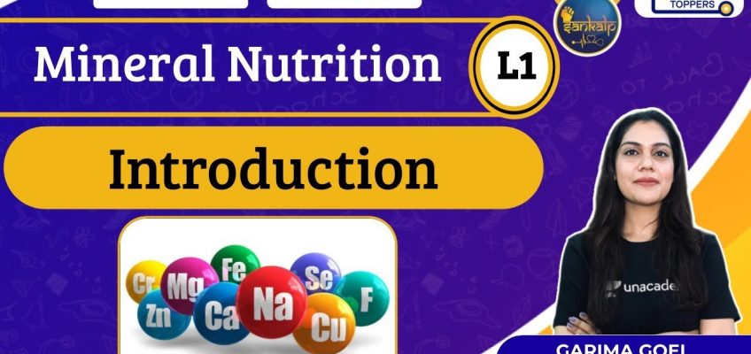 Sankalp: Mineral Nutrition L-1 | Introduction | NEET Toppers | Garima Goel