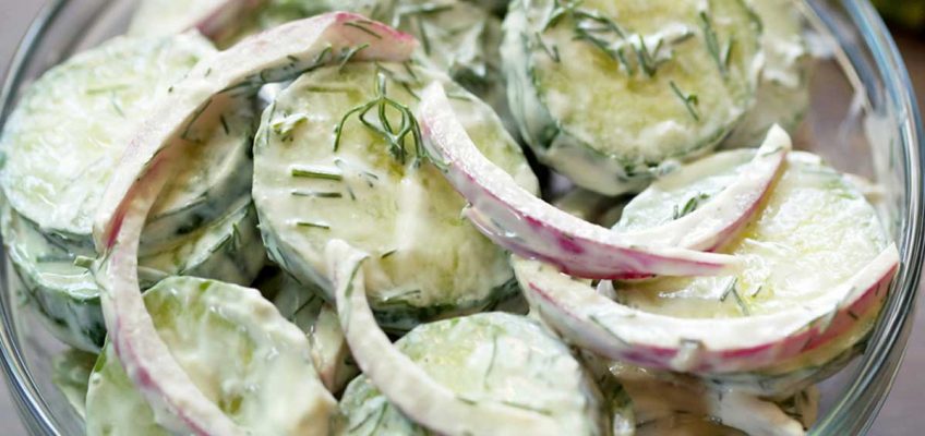 Creamy Cucumber Salad with Sour Cream