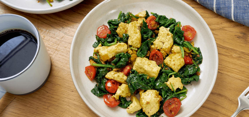 Curried Tofu-Spinach Scramble
