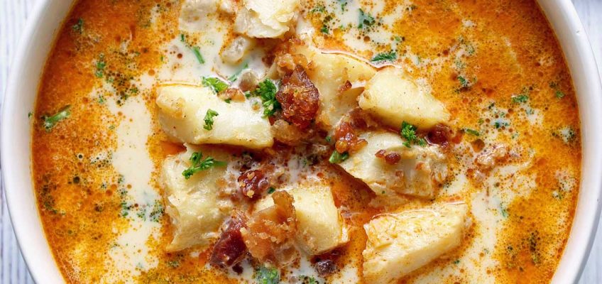 Keto Fish Chowder, Creamy and Flavorful