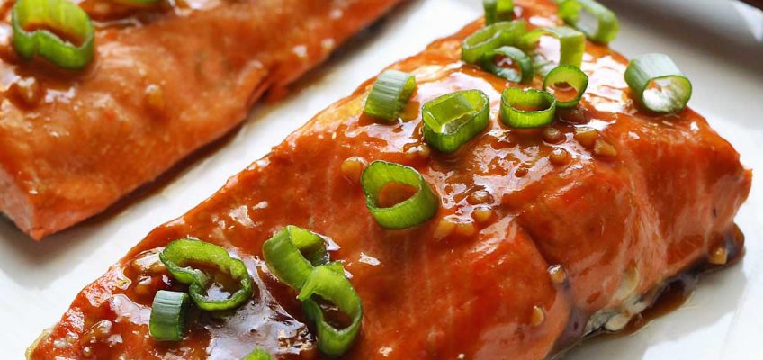 Asian Salmon with Soy Sauce, Honey, and Garlic
