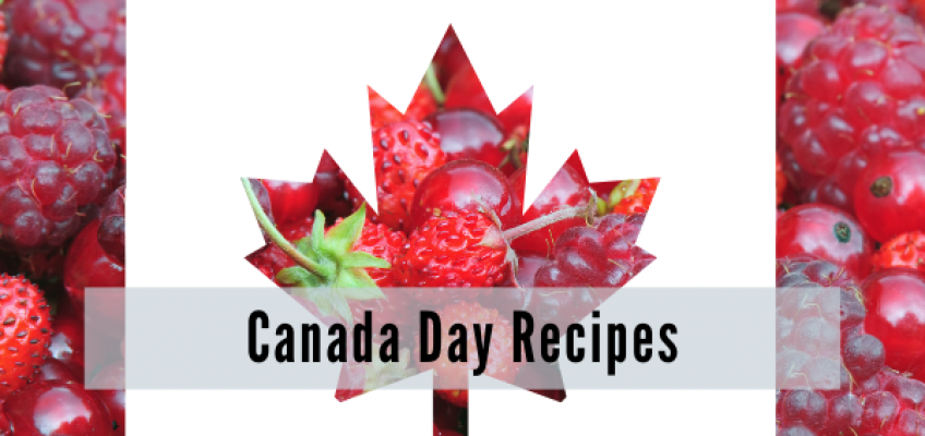 Red and White Canada Day foods